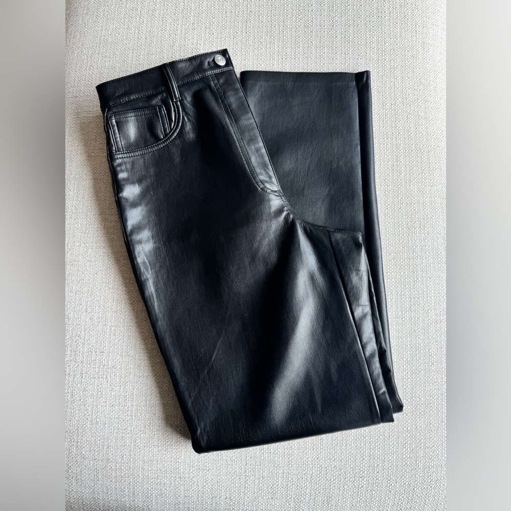 Wilfred Black Faux Leather Pants